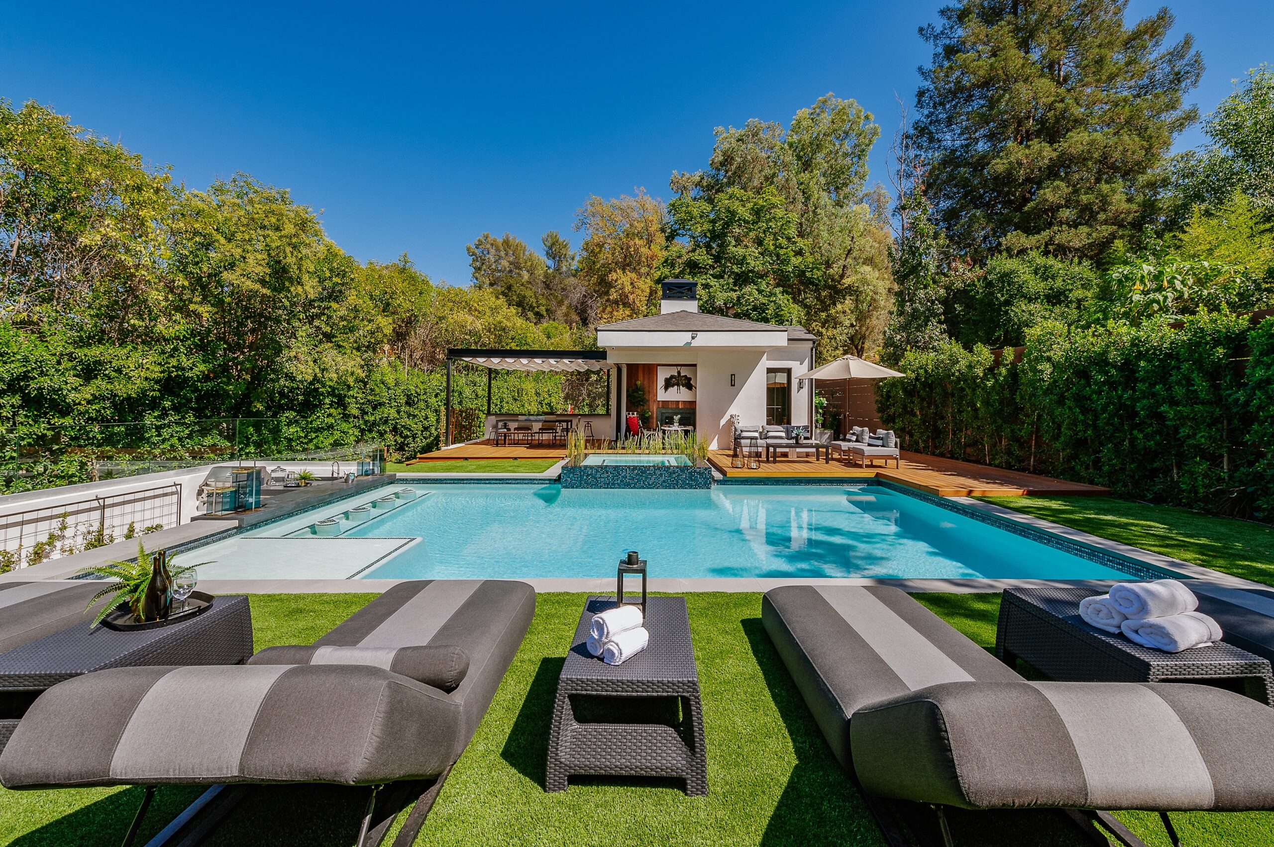 Pool and backyard entertaining space