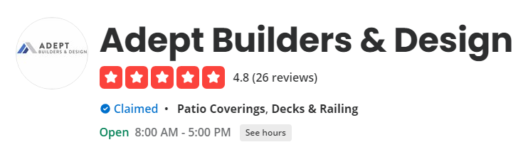 Adept Builders Yelp Reviews