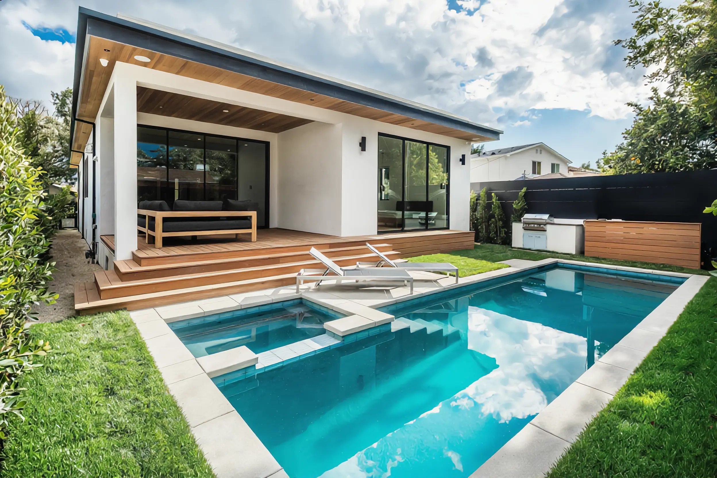 Composite decking and premium hardwood deck materials