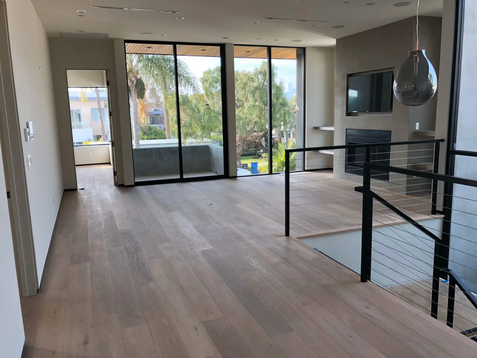 Living room mid-renovation during a Los Angeles full home renovation